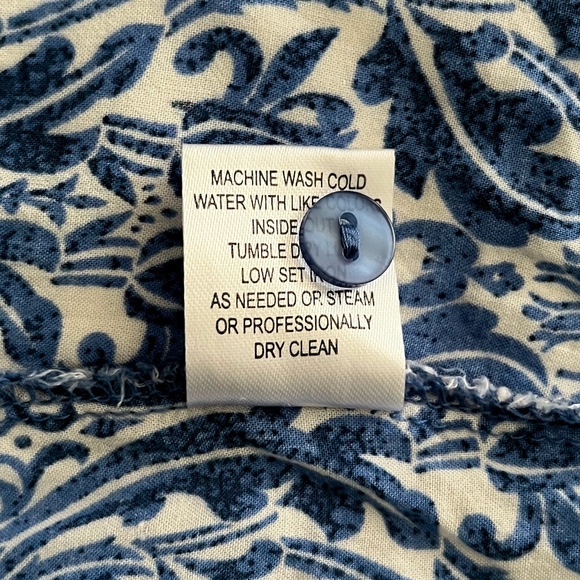 grand & greene Blue & White Print Tunic Blouse - Picture 5 of 5